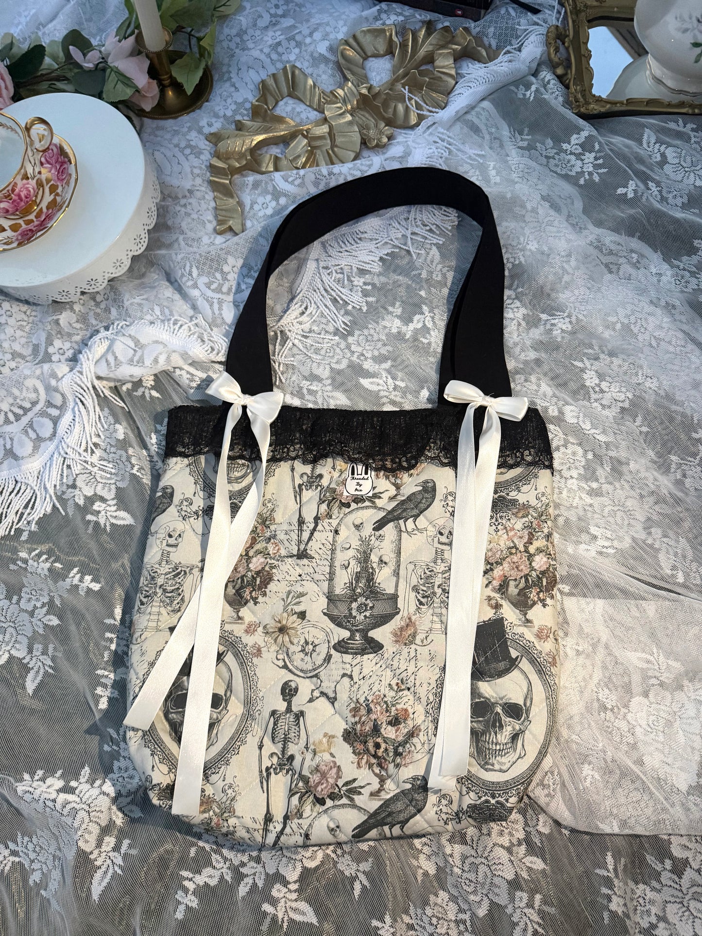 The Raven Messenger Bag (Cream)